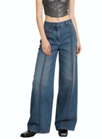 Women's Contrast-stitch Soft Fashionable eans