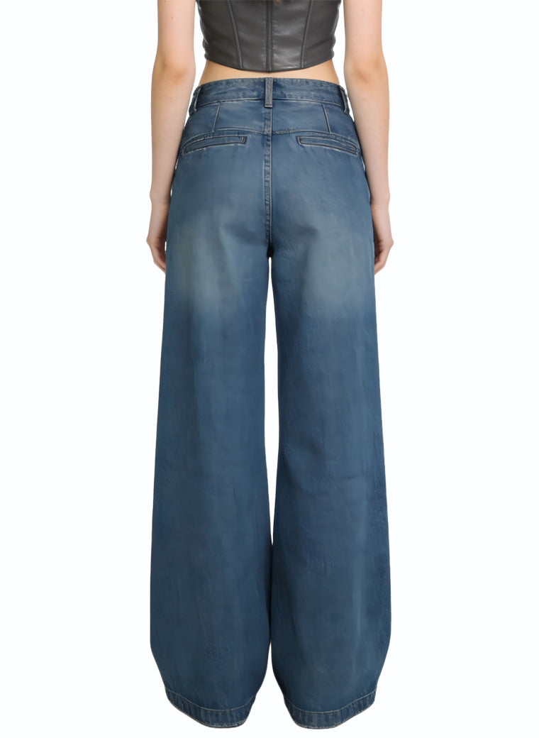 Women's Contrast-stitch Soft Fashionable eans