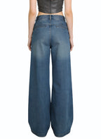 Women's Contrast-stitch Soft Fashionable eans