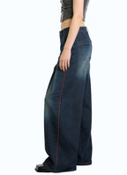 Women's Pleated Soft Wide-leg Jeans