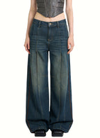 Women's Fashion High-waist Wide-leg Jeans