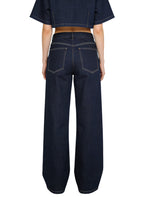 Women's Contrast-stitch Soft Cargo Jeans