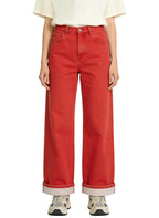 Women's Solid-color High-waist Wide-leg Jeans