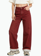 Women's Solid-color Comfortable Wide-leg Jeans