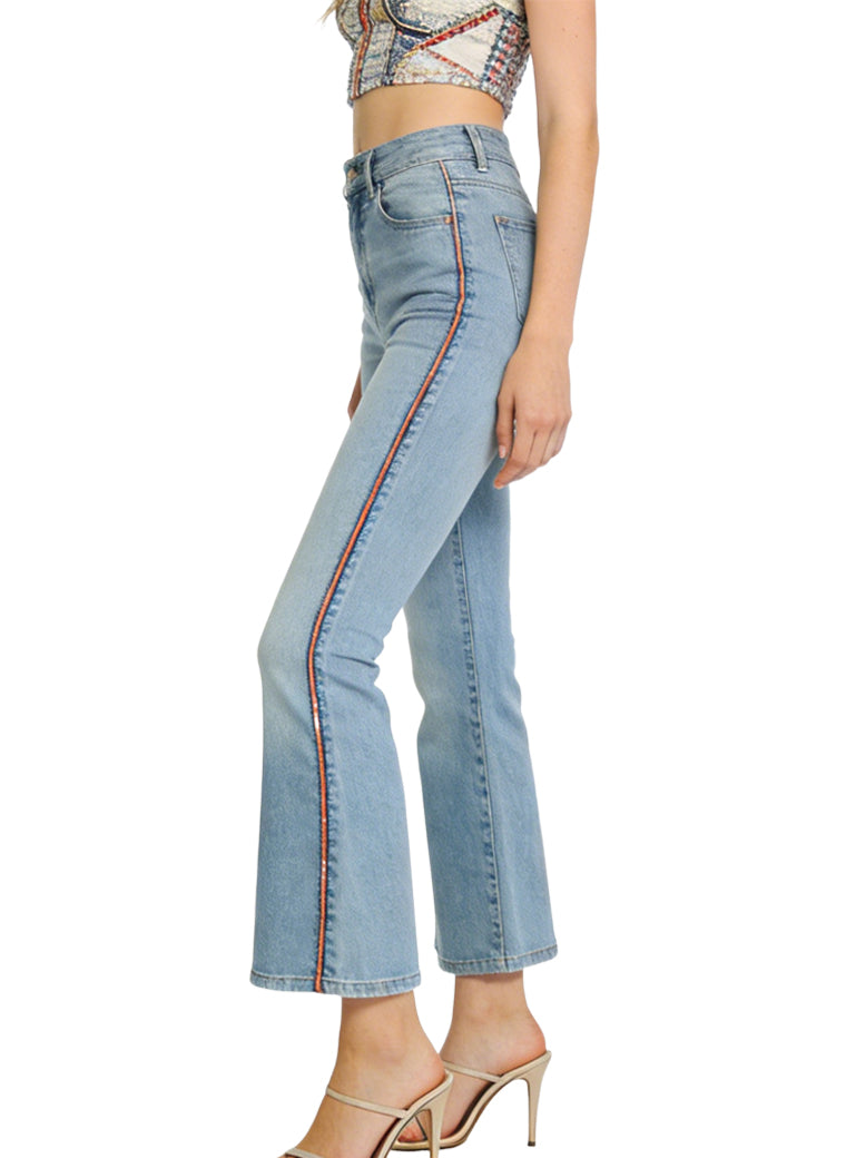 Women's Classic High-waist Cropped Flared Jeans