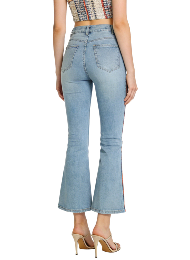 Women's Classic High-waist Cropped Flared Jeans