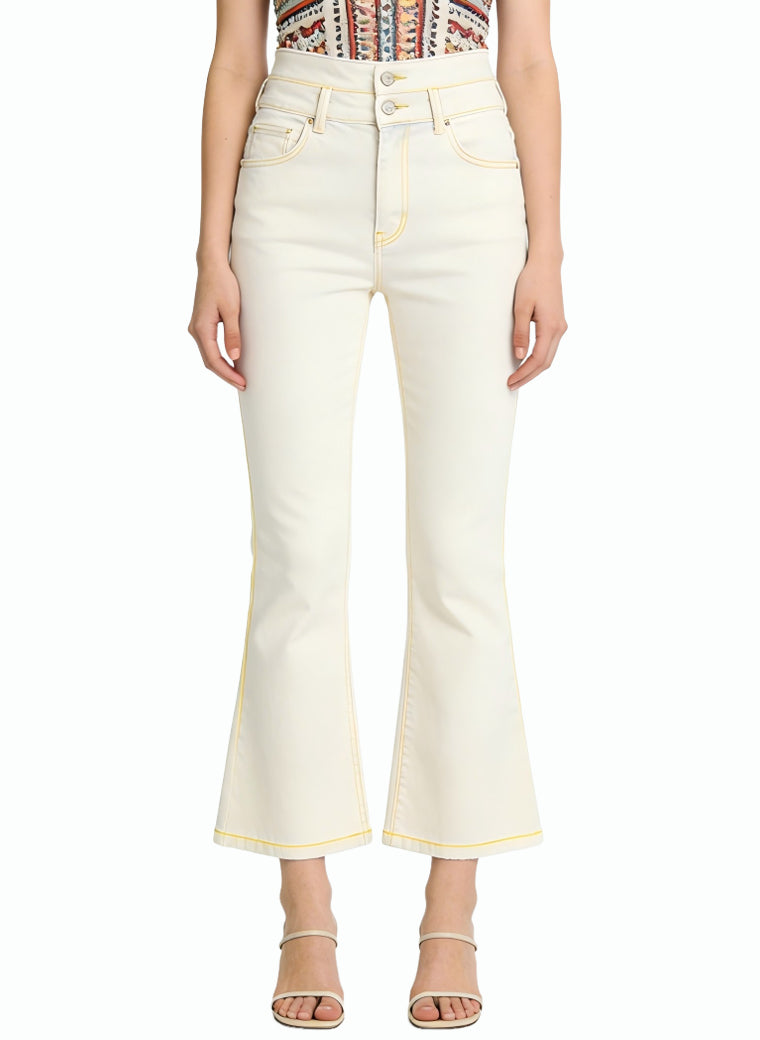 Women's High-waist Cropped Flared Jeans