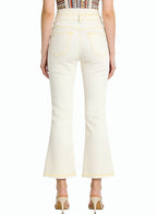 Women's High-waist Cropped Flared Jeans