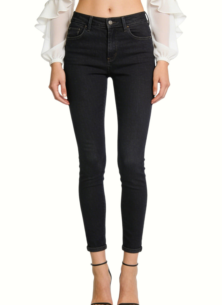 Women's High-waist Skinny Straight-leg Jeans