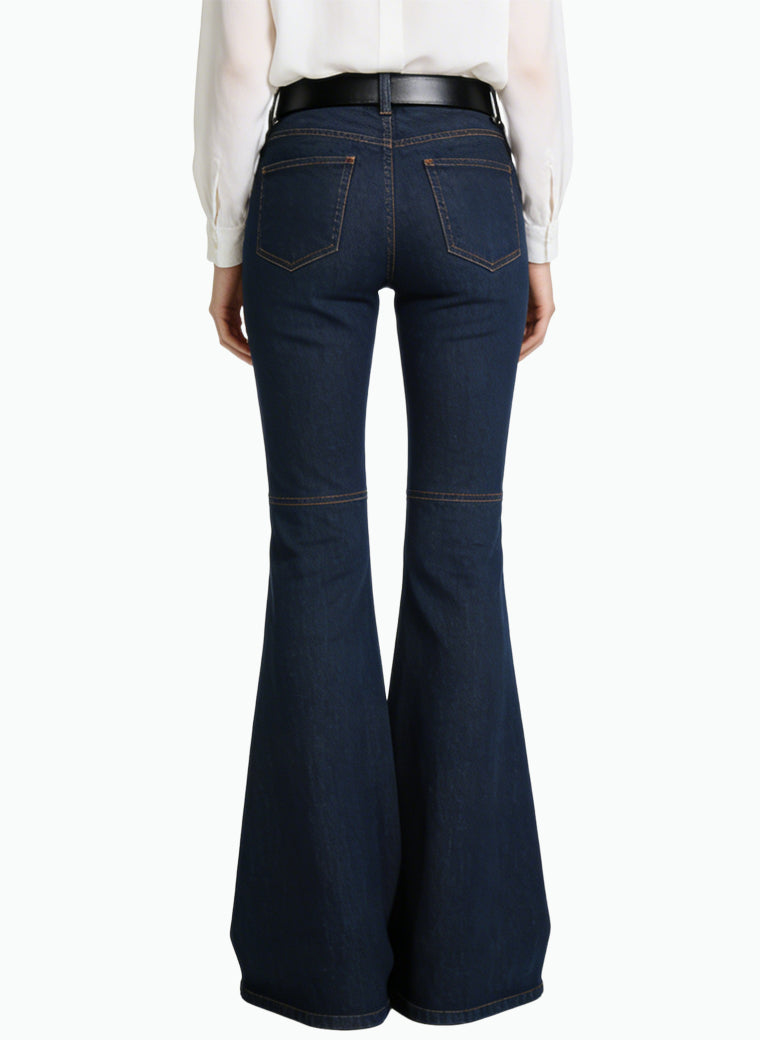 Women's High-waist Flared Wide-leg Jeans