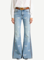 Women's Fashion High-waist Flared Jeans