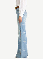 Women's Fashion High-waist Flared Jeans
