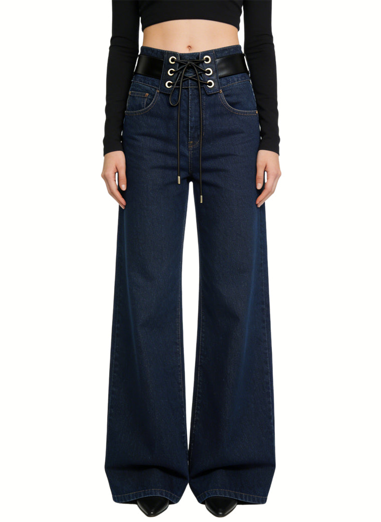 Women's Retro High-waist Flared Jeans