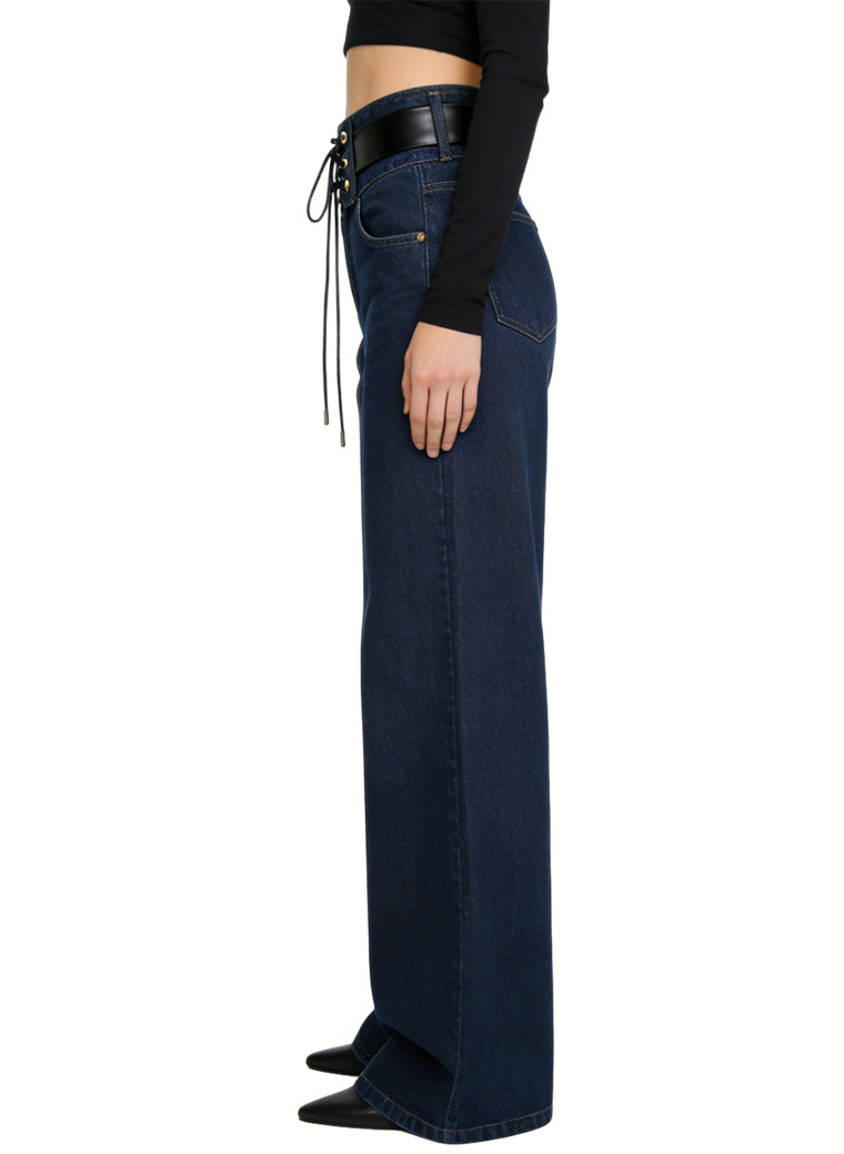 Women's Retro High-waist Flared Jeans