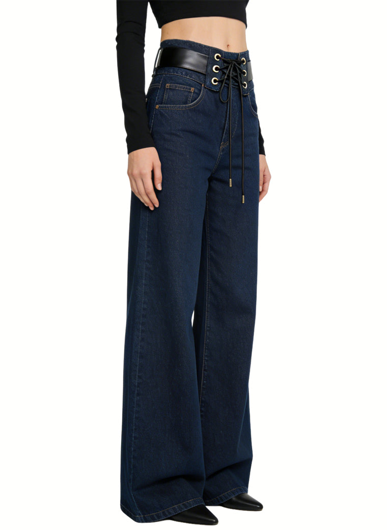 Women's Retro High-waist Flared Jeans