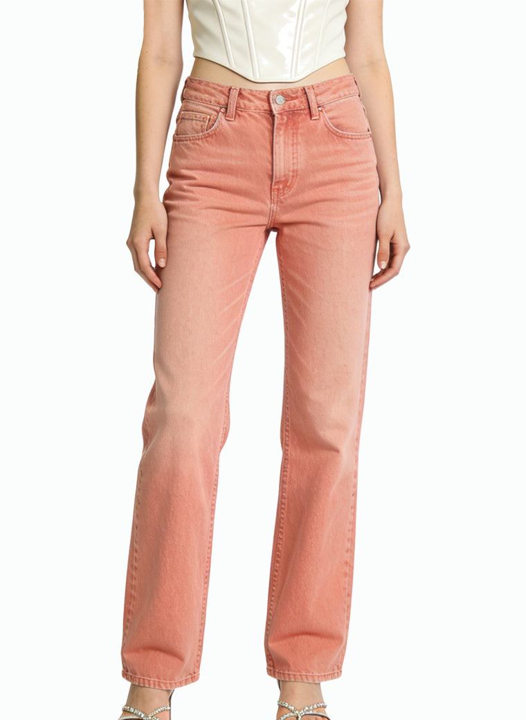 Women's High-waist Straight-leg Jeans