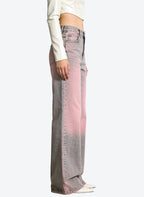 Women's Gradient Ombre High-waist Wide-leg Jeans