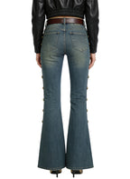 Women's Studded Detail Flared Jeans