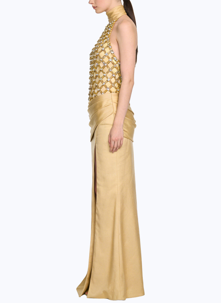 Sexy Halter Long Evening Prom Dress