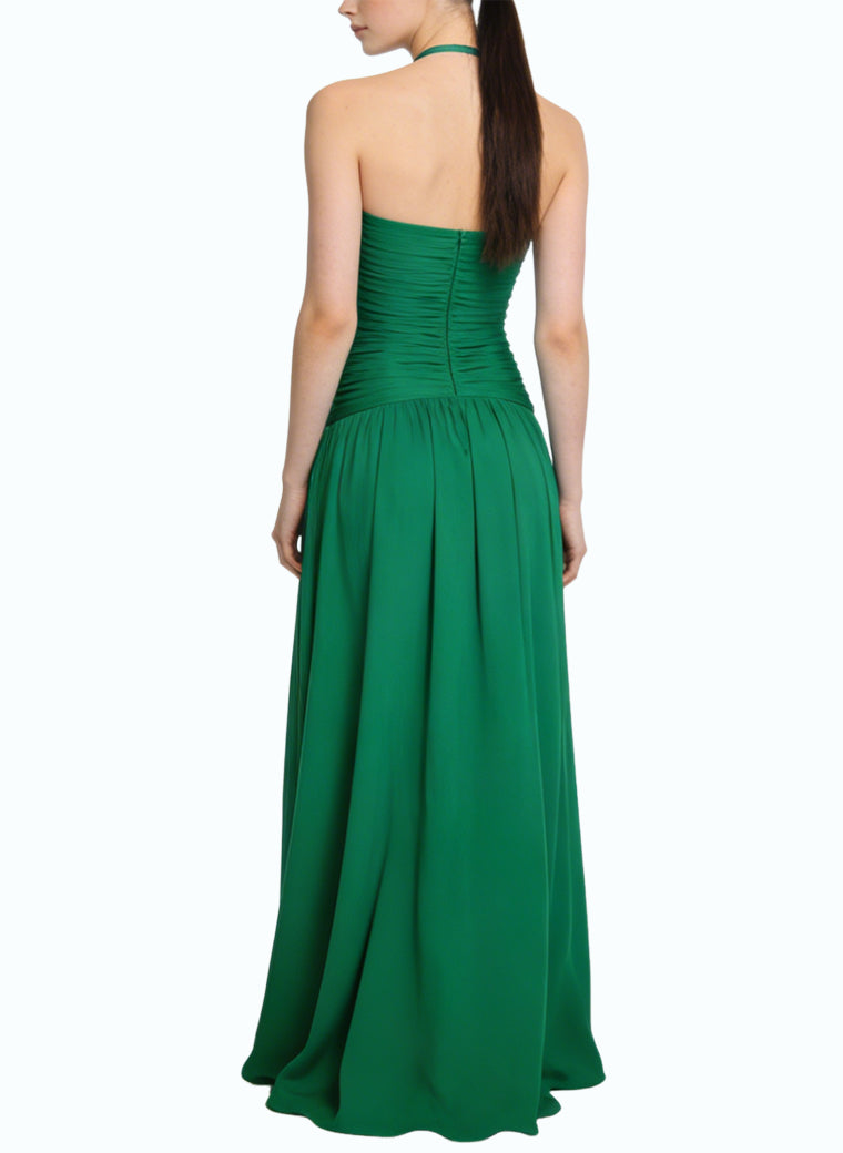 Sexy Halter Cross Long Vacation Style Dress