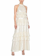 Multi Layer Ruffle Long Evening Dress