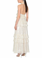 Multi Layer Ruffle Long Evening Dress