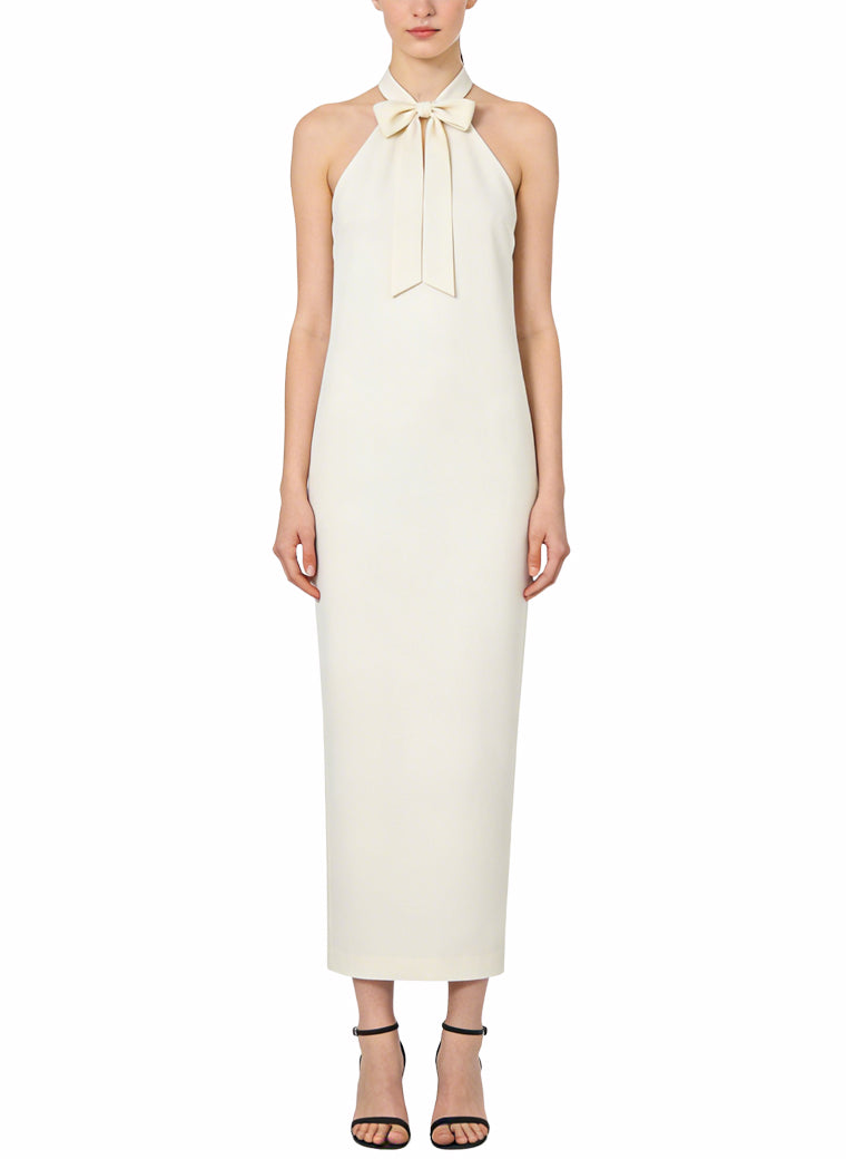 Elegant Bow Decor Long Temperament Dress