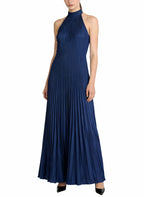 High Neck Flared Long Temperament Dress