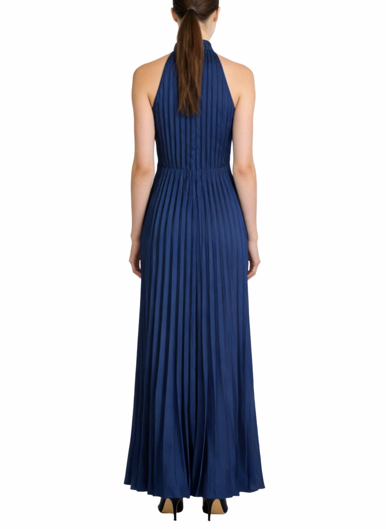 High Neck Flared Long Temperament Dress