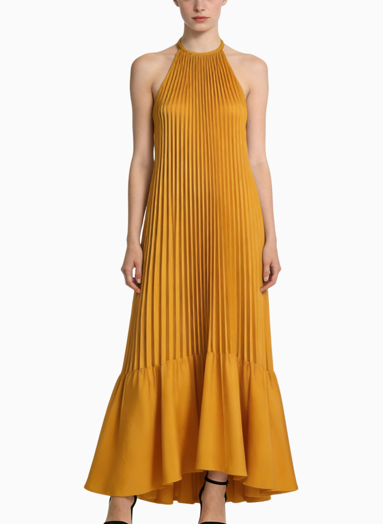 Elegant Women's Flared Long Vacation Dress