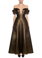 Temperament Off-Shoulder Flared Long Dress