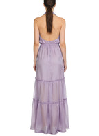 Gentle Romantic Deep V-Neck Long Dress