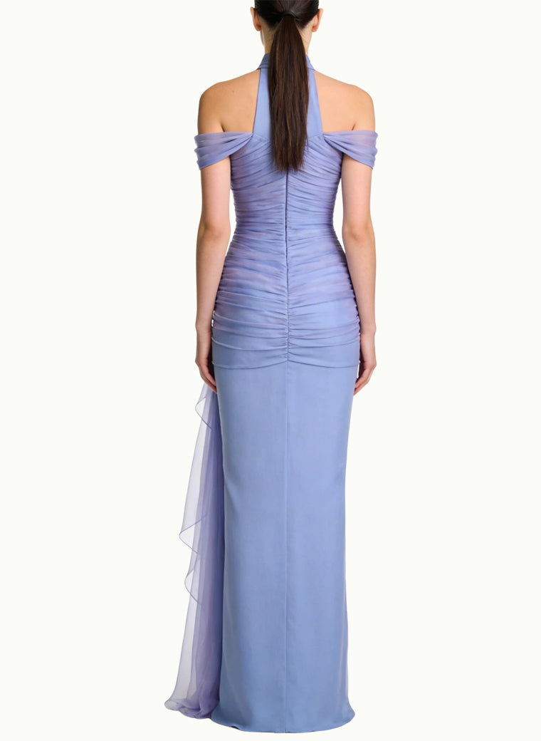 Elegant Halter Off-Shoulder Long Maxi Dress