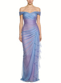 Elegant Retro Off-Shoulder Long Maxi Dress