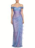 Elegant Retro Off-Shoulder Long Maxi Dress