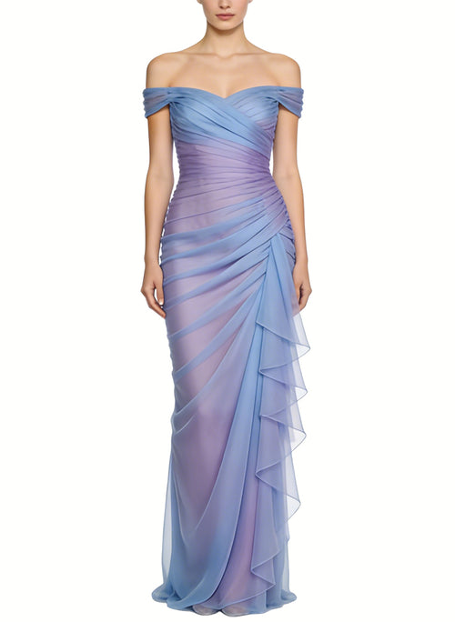 Elegant Retro Off-Shoulder Long Maxi Dress