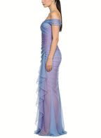 Elegant Retro Off-Shoulder Long Maxi Dress