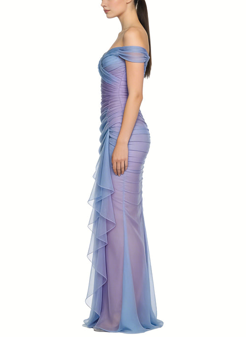 Elegant Retro Off-Shoulder Long Maxi Dress