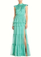 Fashion High Slit Long Vacation Beach Dress