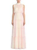 Sweet Gentle Stand Collar Sleeveless Party Dress