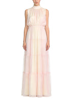 Sweet Gentle Stand Collar Sleeveless Party Dress