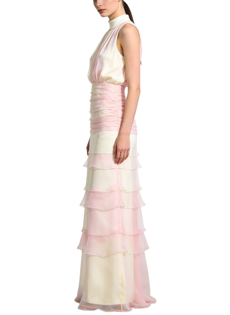 Romantic Stand Collar Elegant Banquet Party Dress
