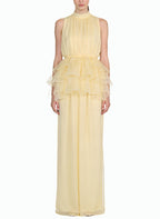 Gentle Stand Collar Sleeveless Elegant Dress