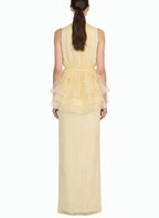Gentle Stand Collar Sleeveless Elegant Dress