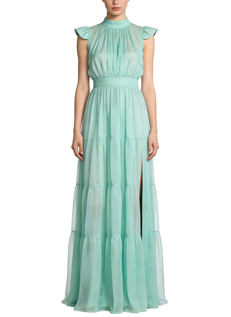 Gentle High Slit Long Vacation Beach Dress
