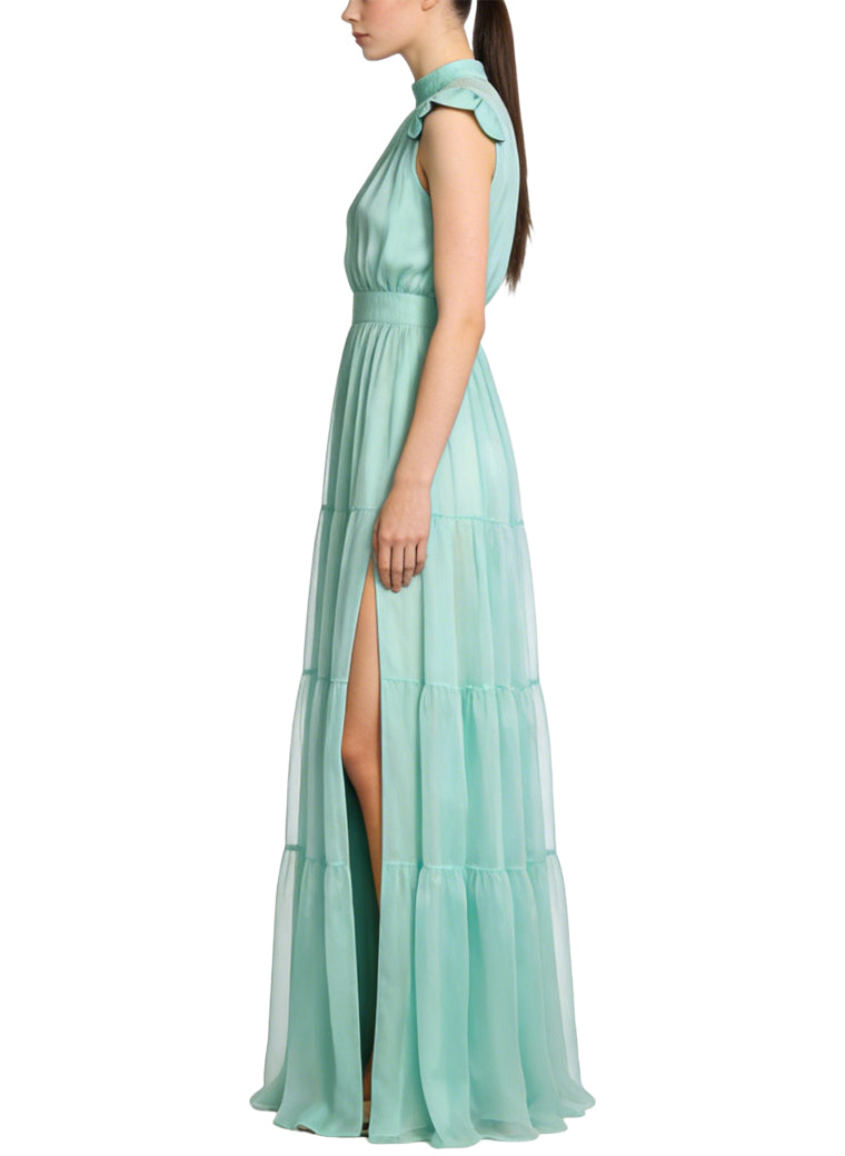 Gentle High Slit Long Vacation Beach Dress