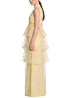 Romantic Stand Collar Sleeveless Long Dress