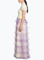 Retro Elegant Puff Sleeve Long Dress