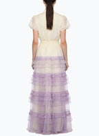 Sweet Age-Reducing Puff Sleeve Long Dress