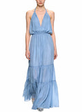 Sexy Halter Deep V-Neck Long Maxi Dress